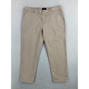 Under 5'10 Pants Mens 36x27 Beige Slim Fit Stretch Chino Casual Comfort Travel